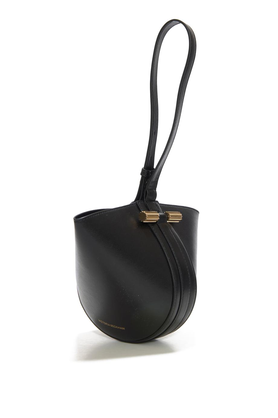 Portofino Dia leather clutch in black