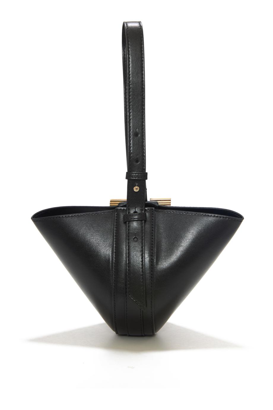Portofino Dia leather clutch in black