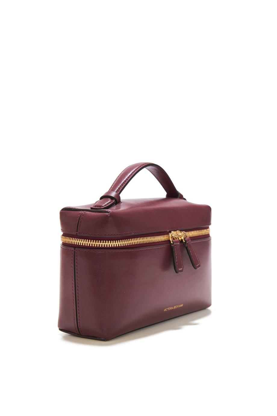 Vanity crossbody bag in burgundy