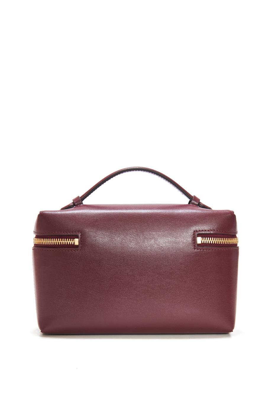 Vanity crossbody bag in burgundy