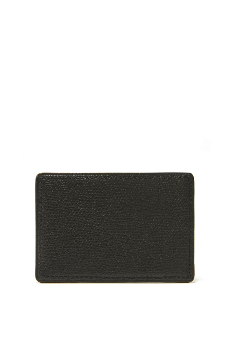 Magnetic Leather card Case iPhone in crimson in black