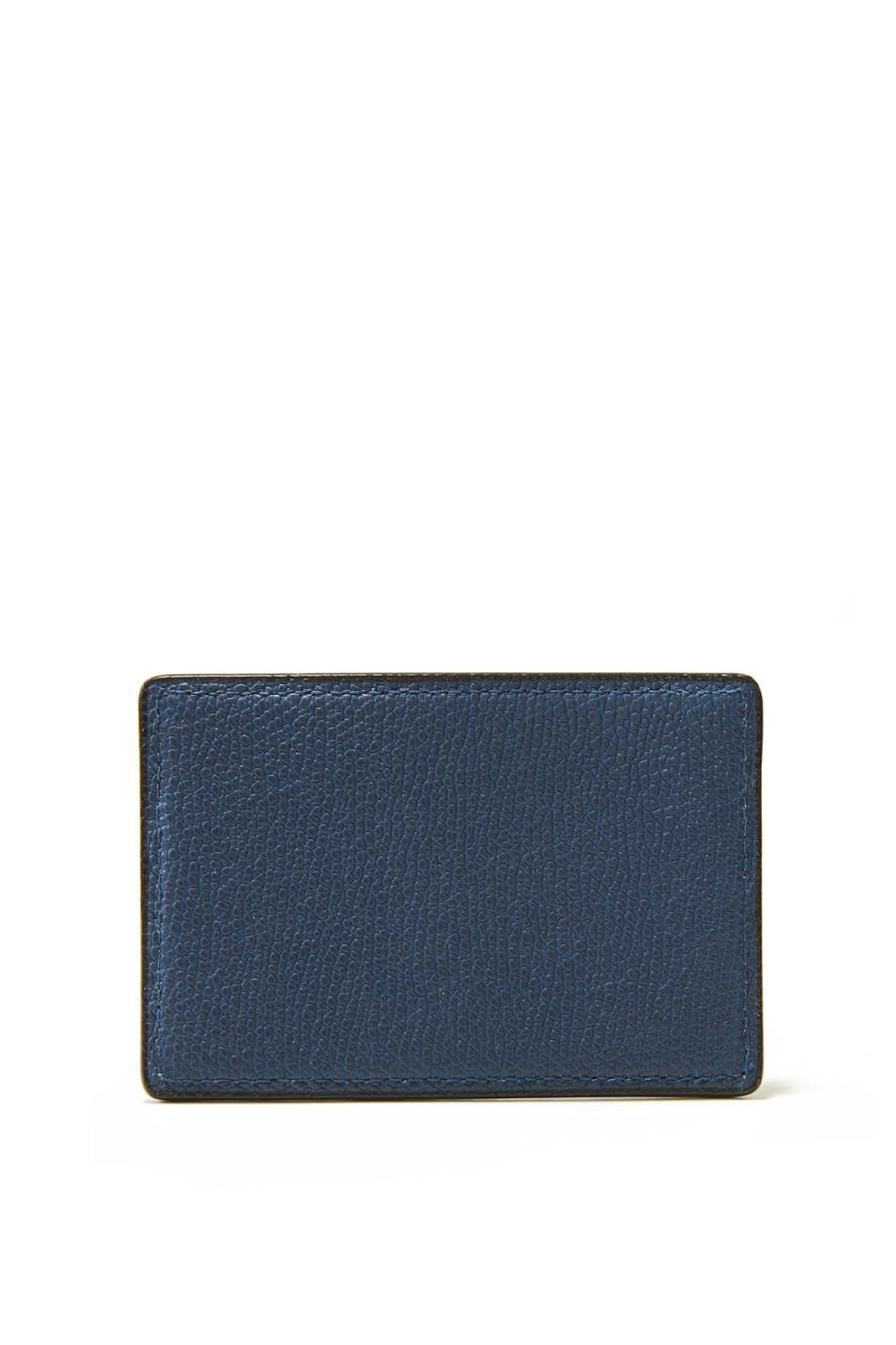 Magnetic Leather card Case iPhone in sapphire
