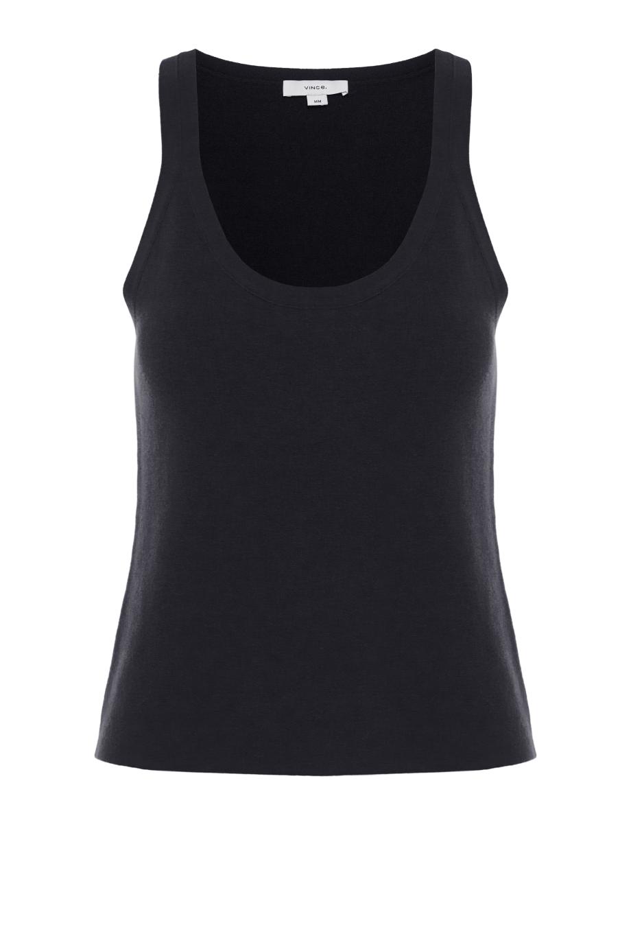 Jersey tank top in black
