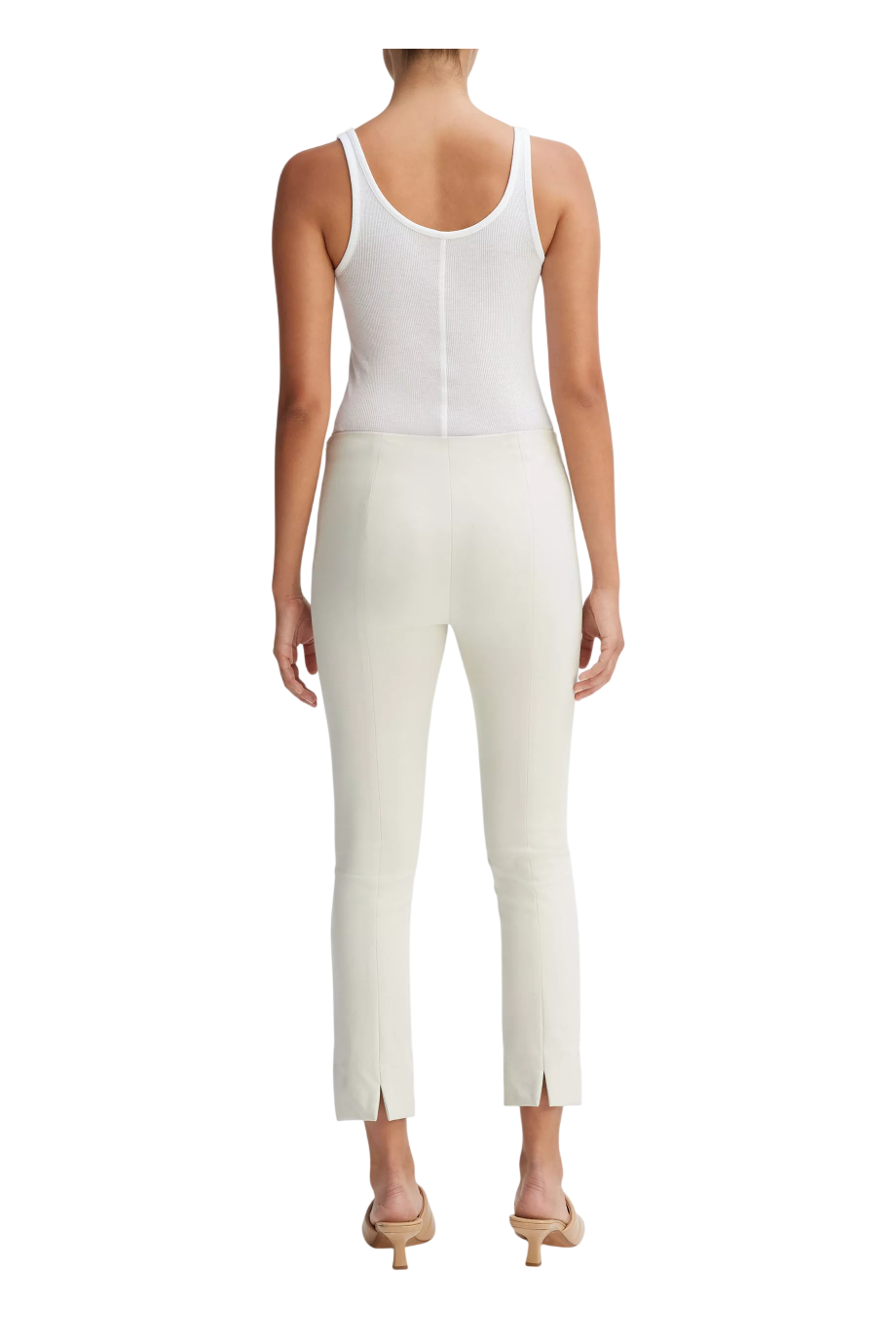 Bobbi crepe pants in gesso