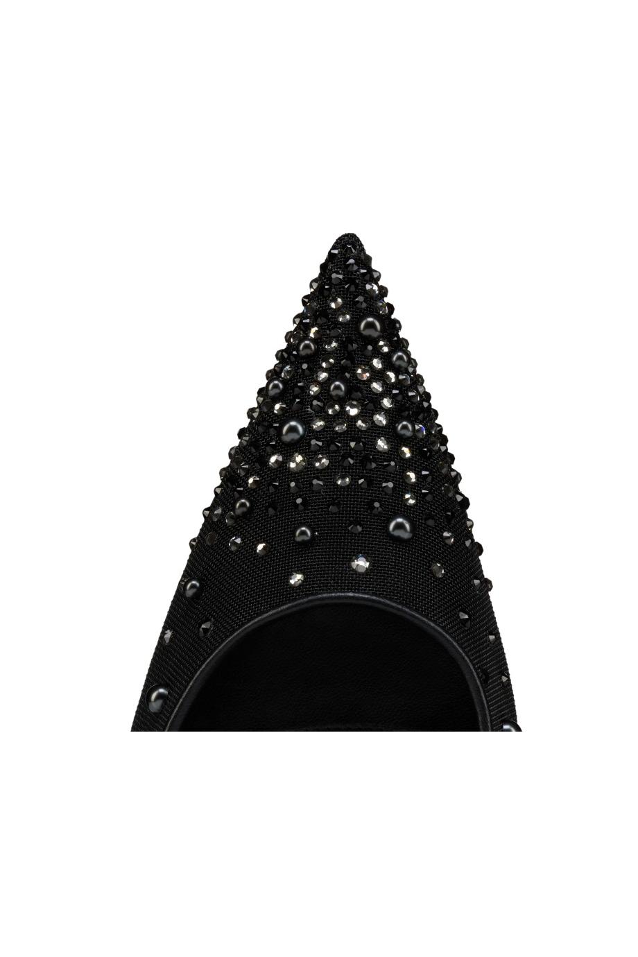 Miss Z Degrastrass 100 embellished leather pumps in black