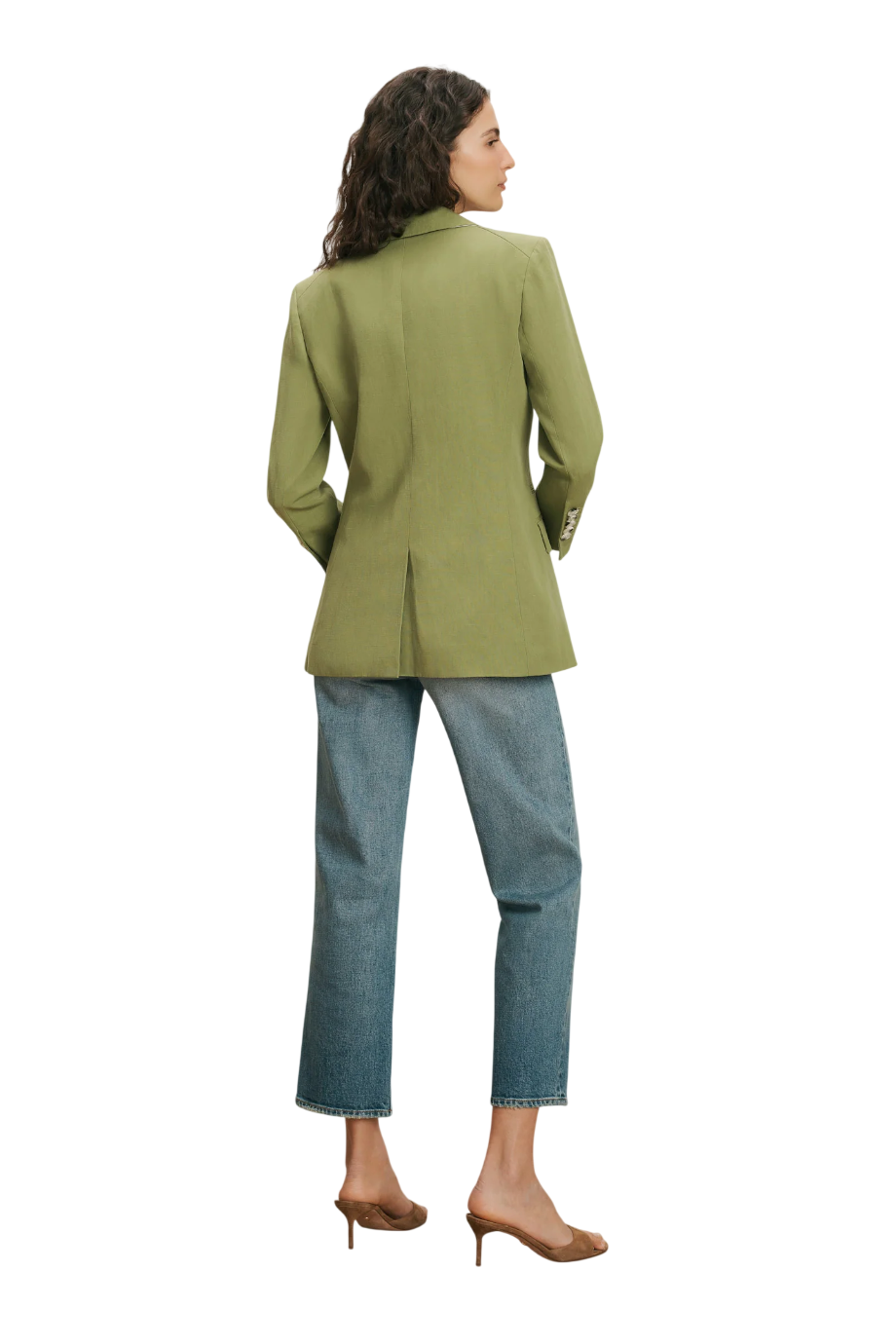 McGowan Dickey linen-blend blazer in cactus