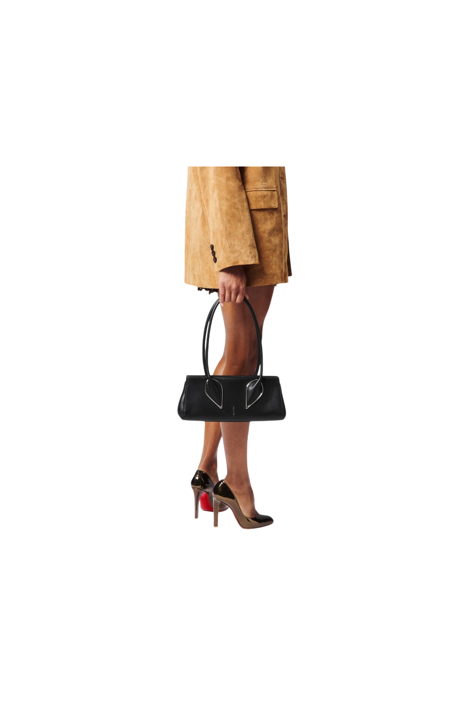 Venus leather baguette in black