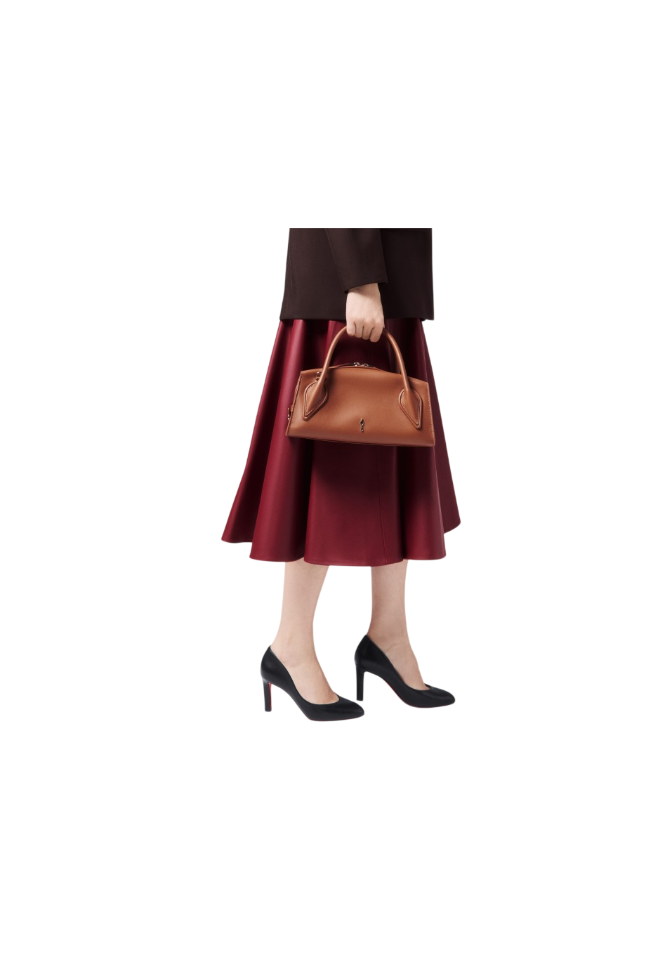 Venus crossbody leather bag in black