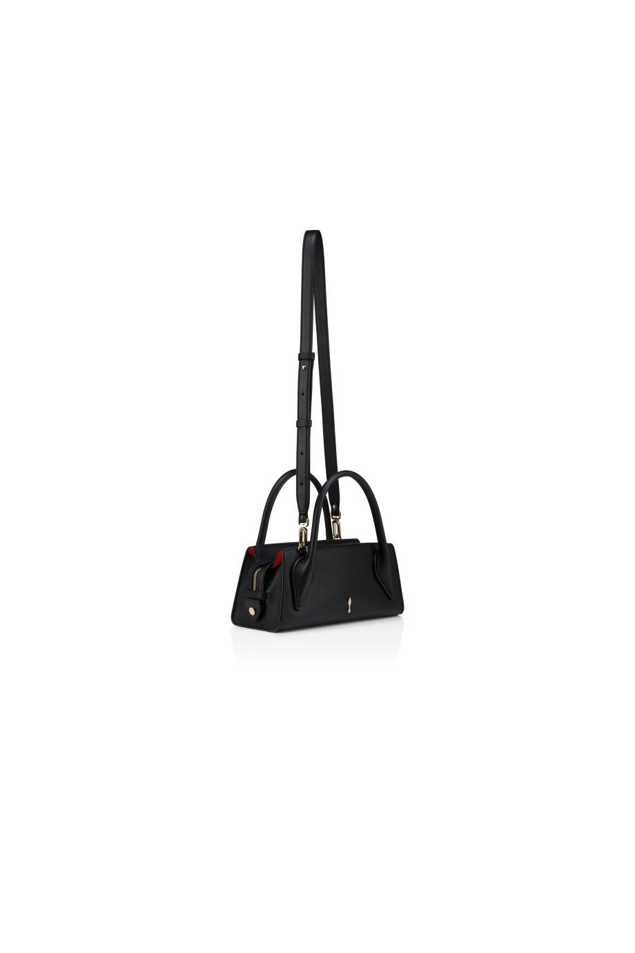 Eva mini leather crossbody bag in black