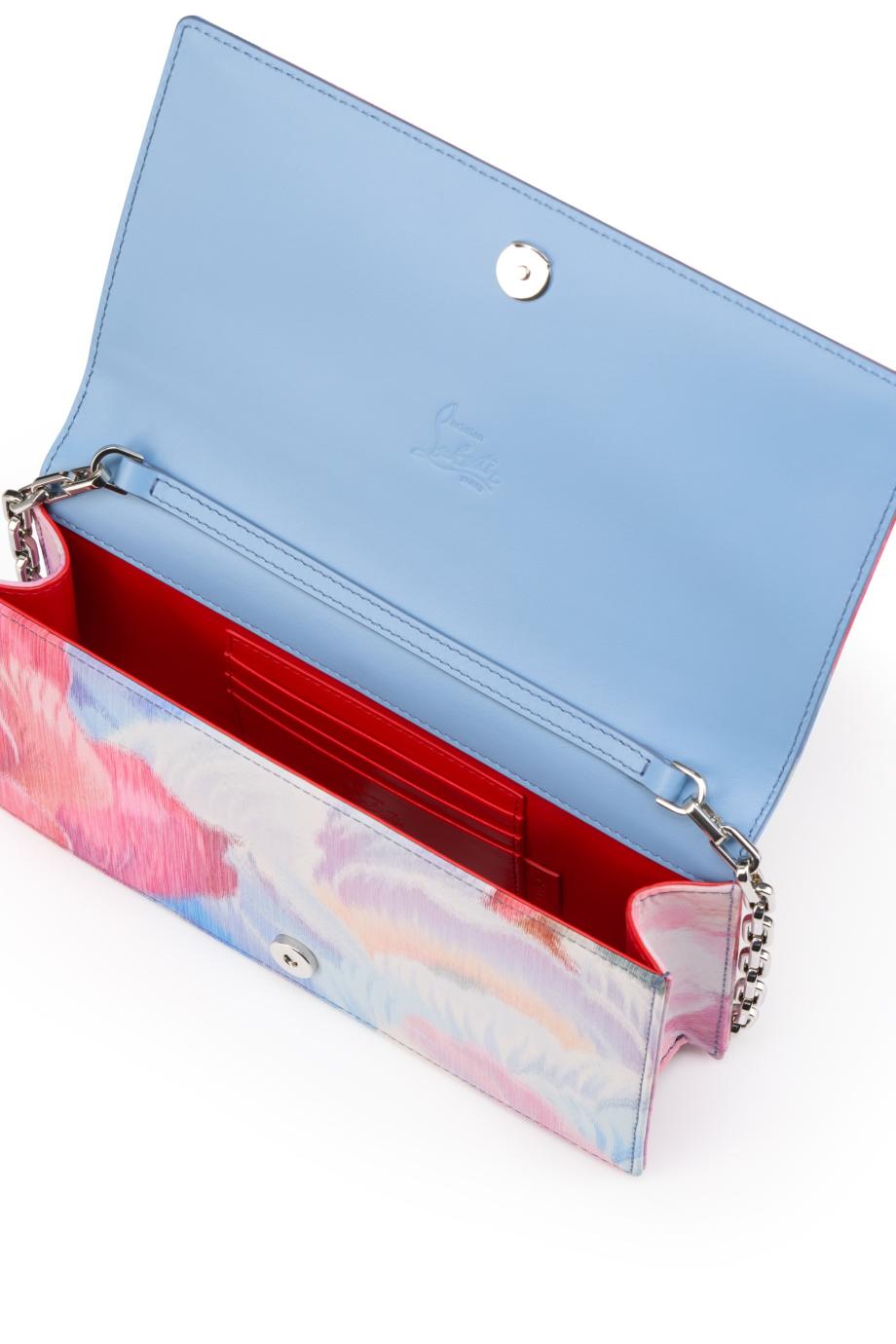 Bettina printed crepe clutch in multicolor
