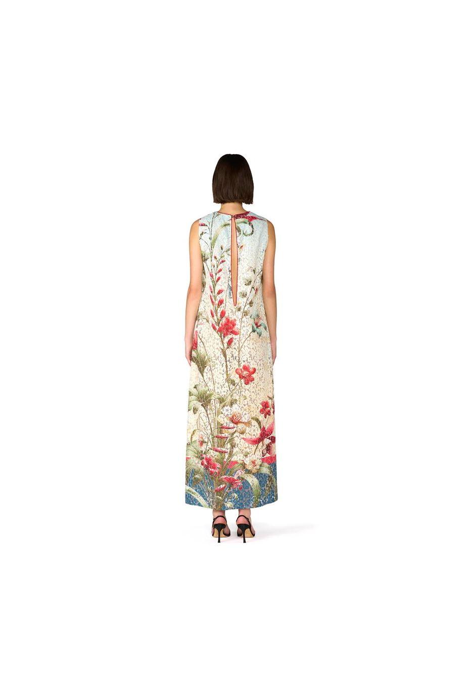 Megera printed cotton maxi dress in wild floral