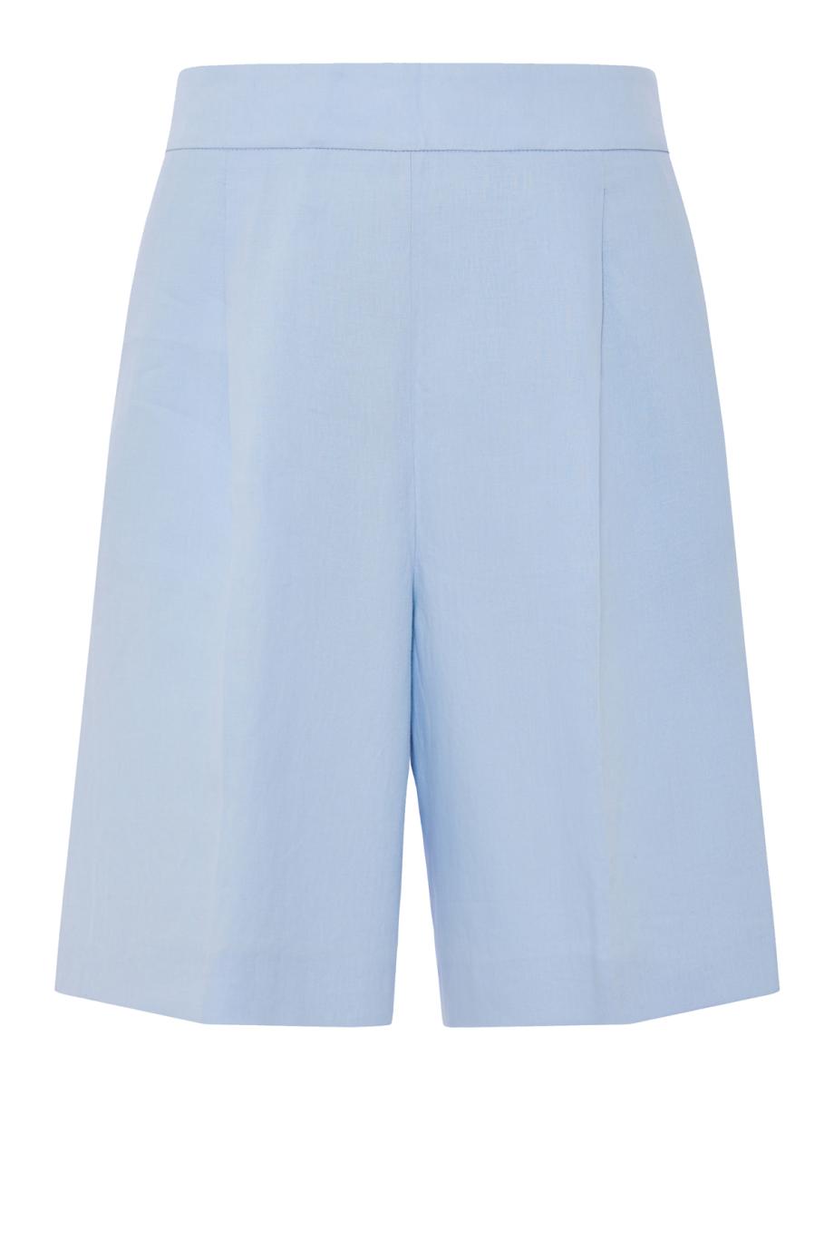 Linen shorts in blue