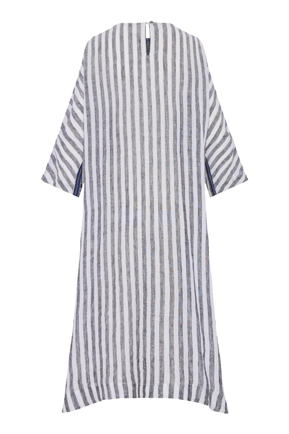 Paneled silk midi dress in smokey quartz 