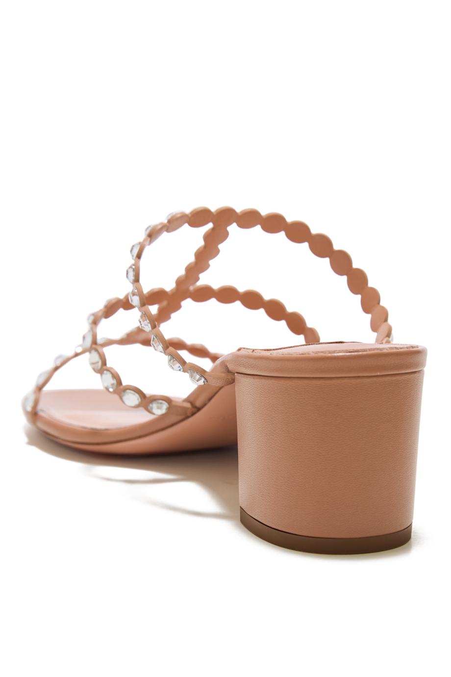 Tequila 50 embellished leather sandals in powder pink