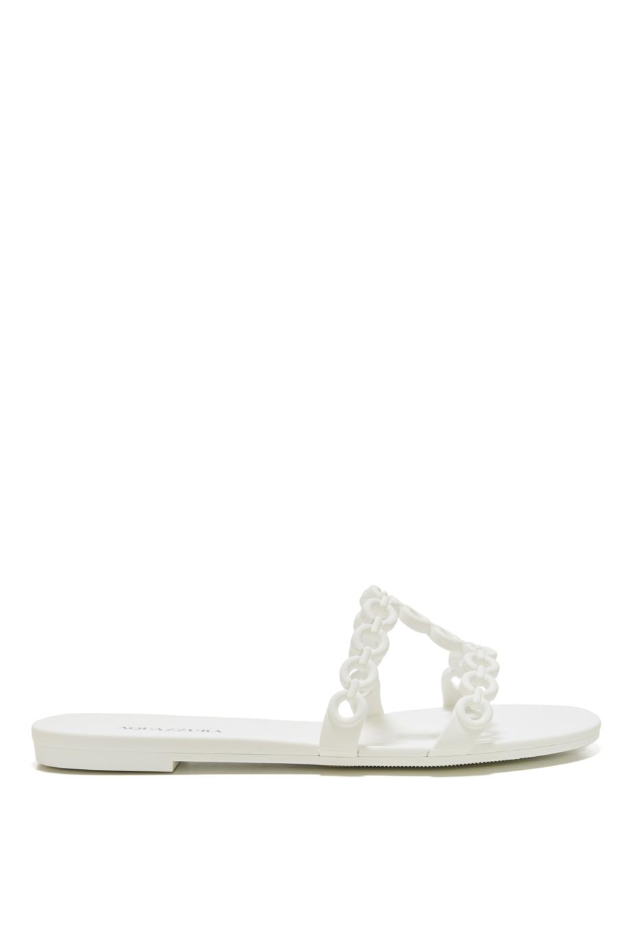 Infinity Chain jelly sandals in white