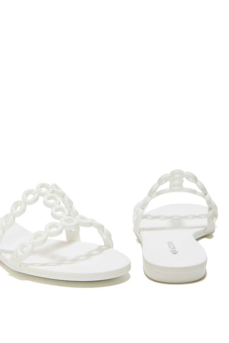 Infinity Chain jelly sandals in white
