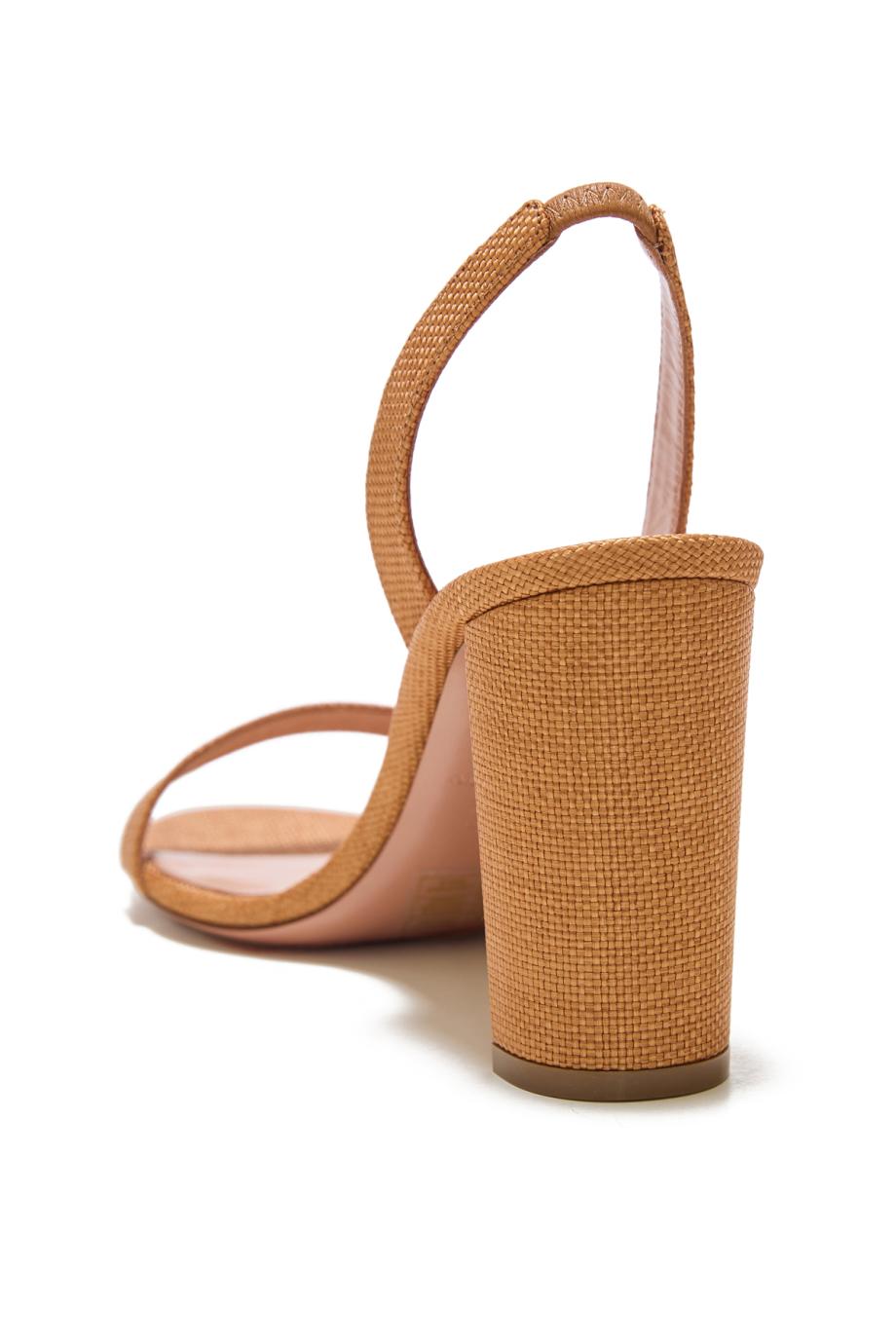 So Nude 85 textile sandals in cognac 