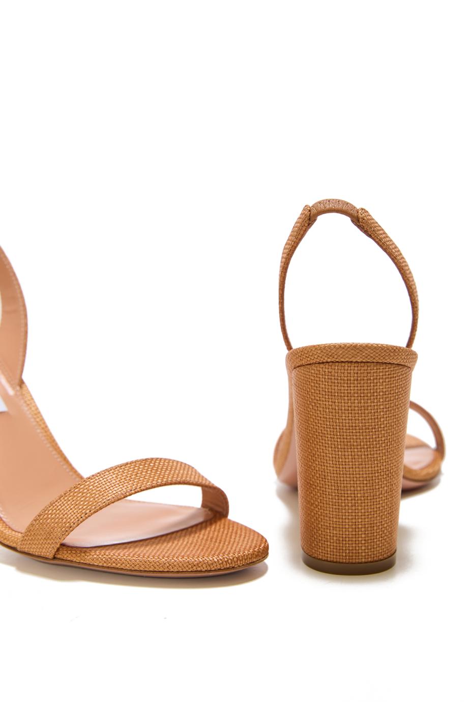 So Nude 85 textile sandals in cognac 
