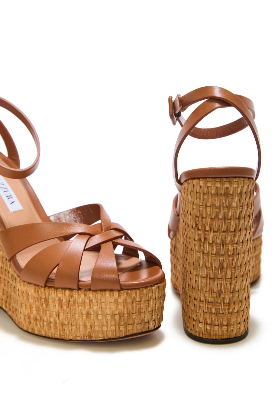 Copacabana 130 wedge sandals in tobacco