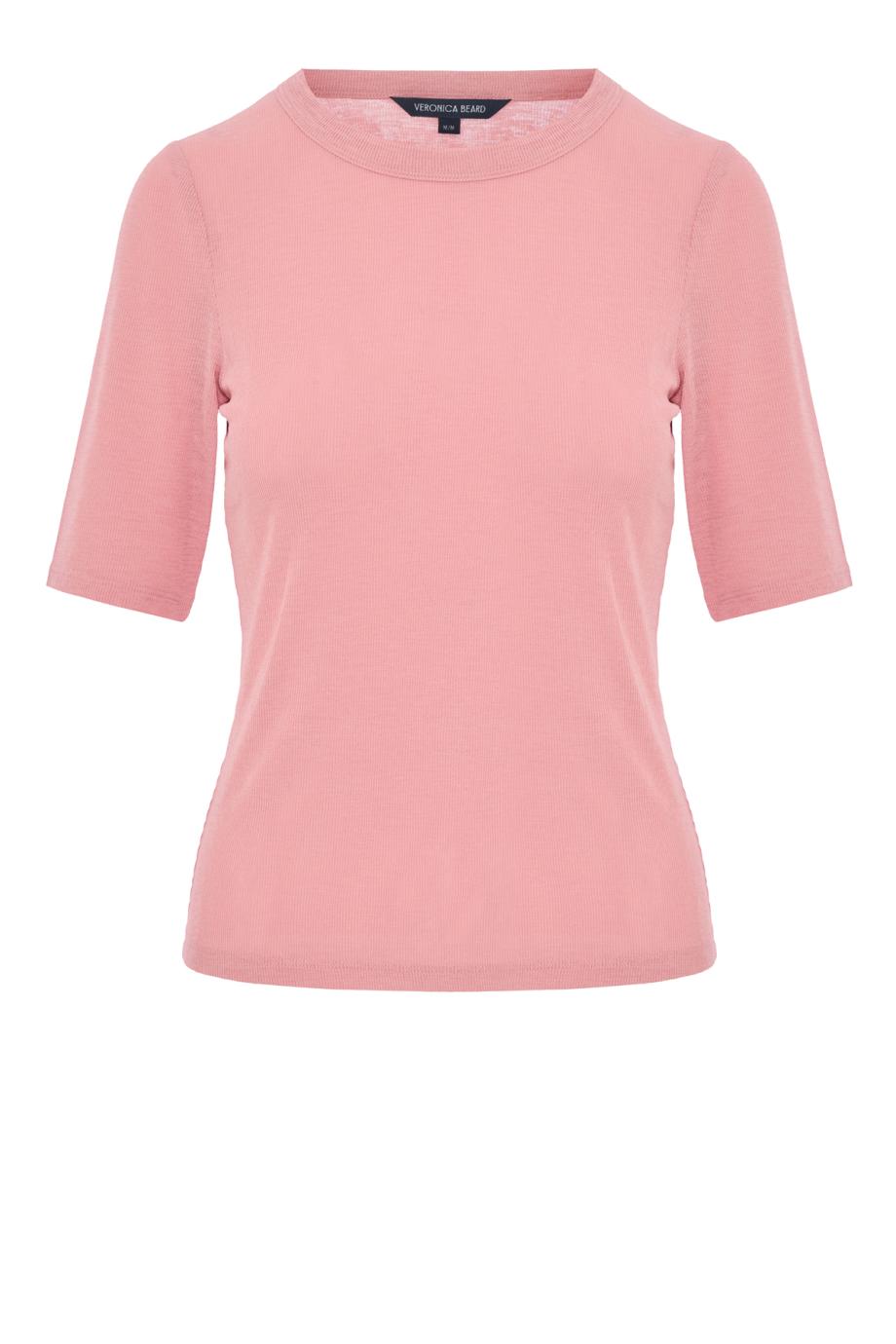 Auclair knitted T-shirt in petal