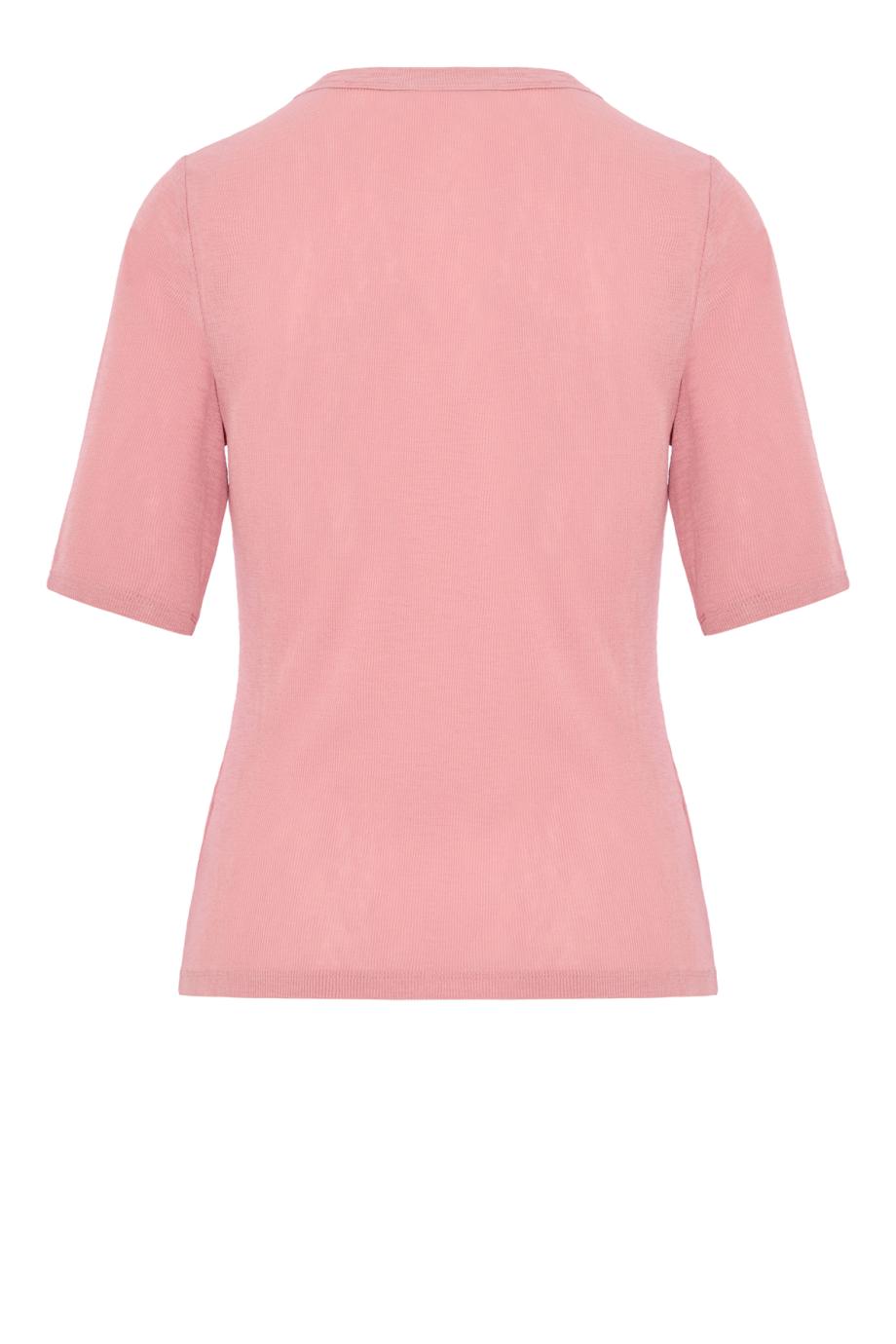 Auclair knitted T-shirt in petal