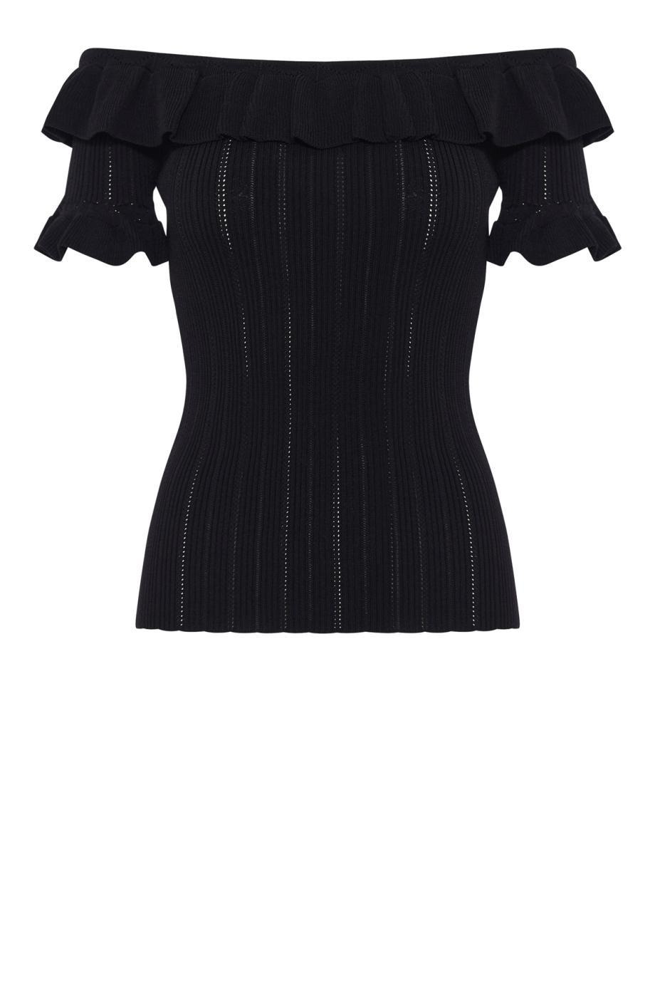 TOP OFF SHOULDER KNITED SHIFFER