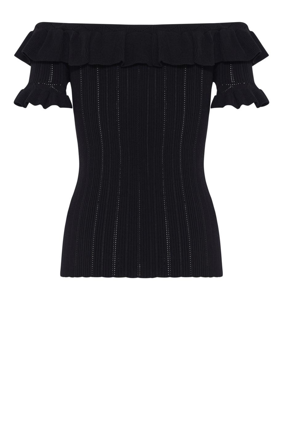 TOP OFF SHOULDER KNITED SHIFFER