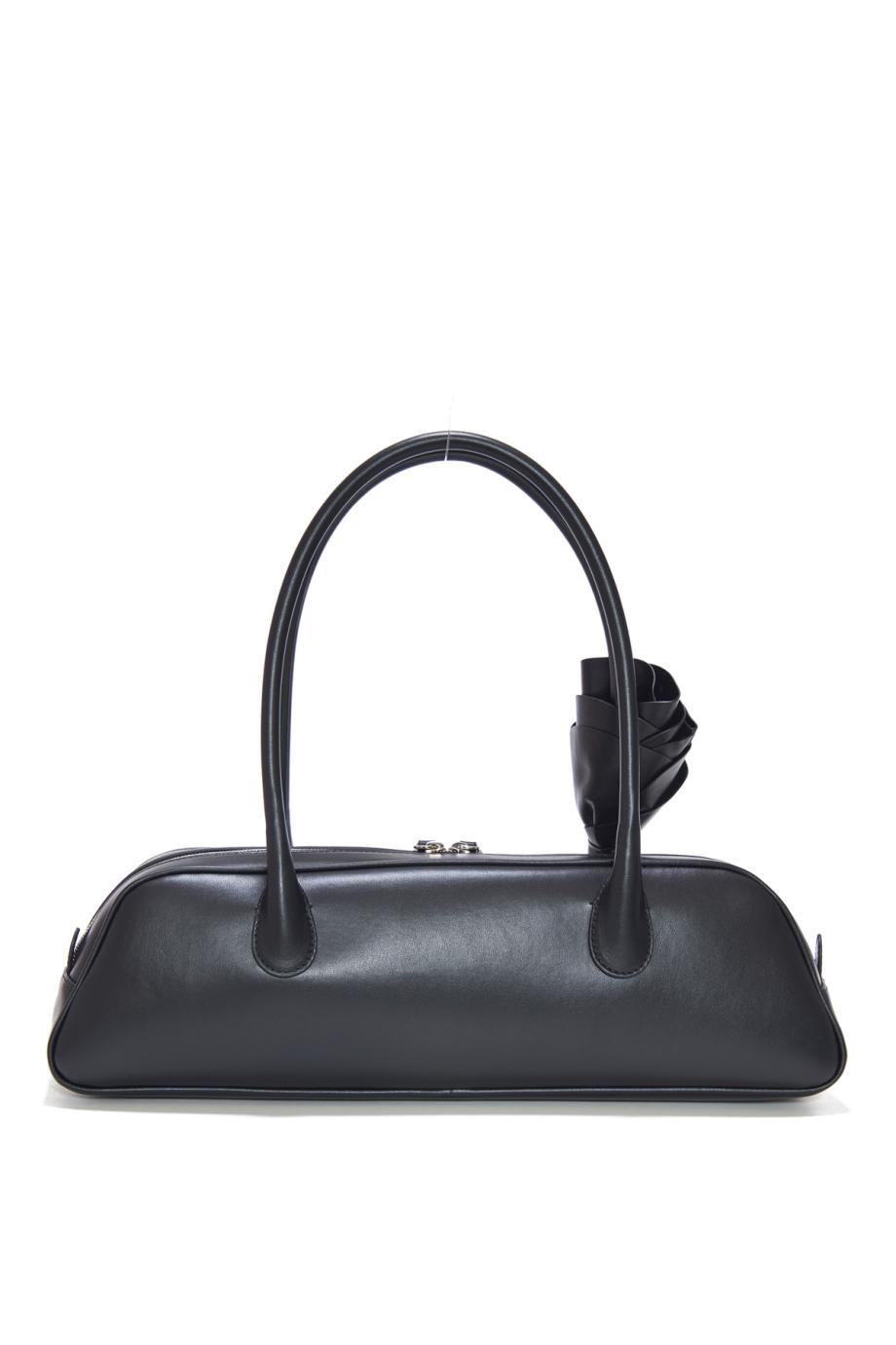 Brigitte trapeze leather bag in black