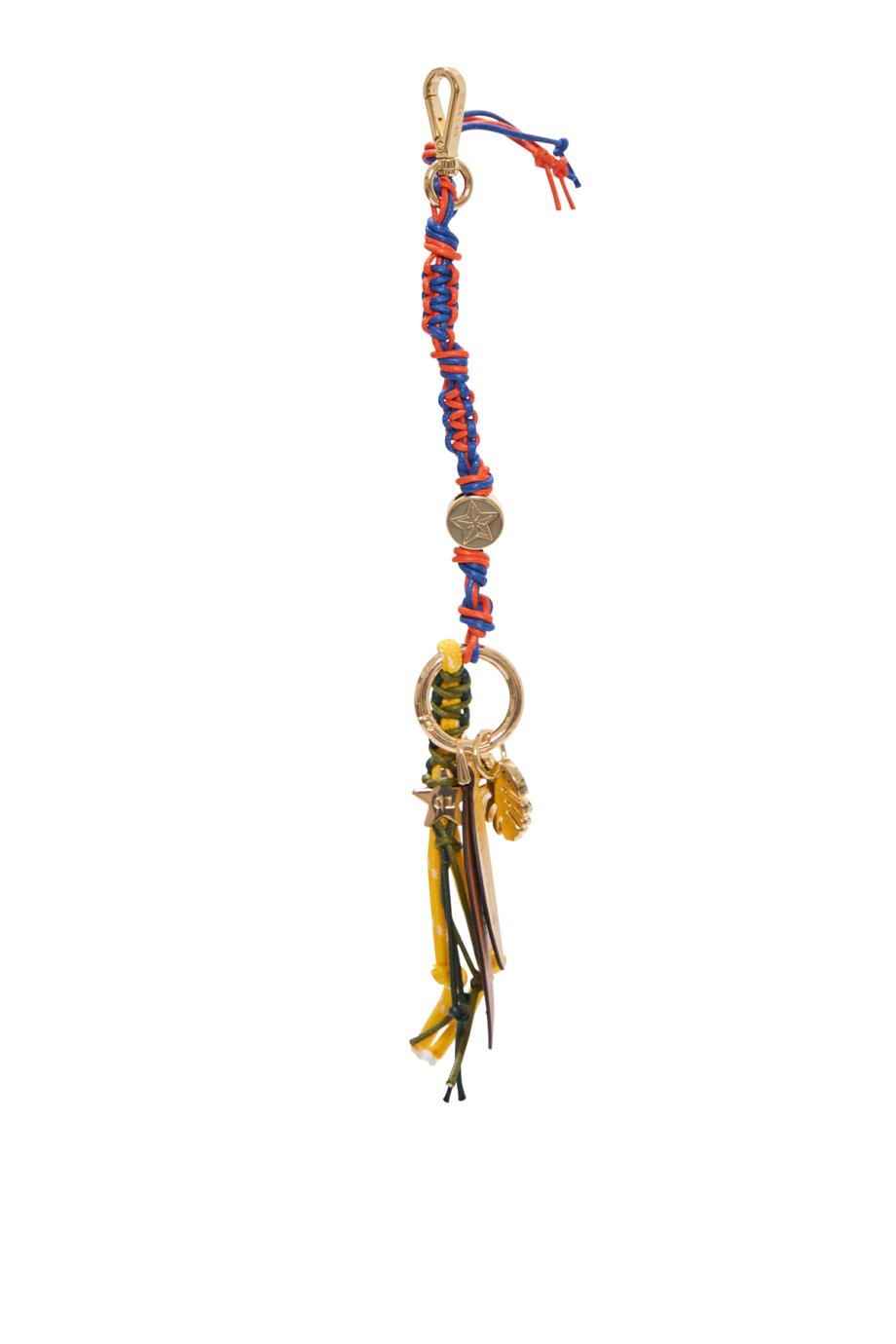 Malanga leather keychain in citrus
