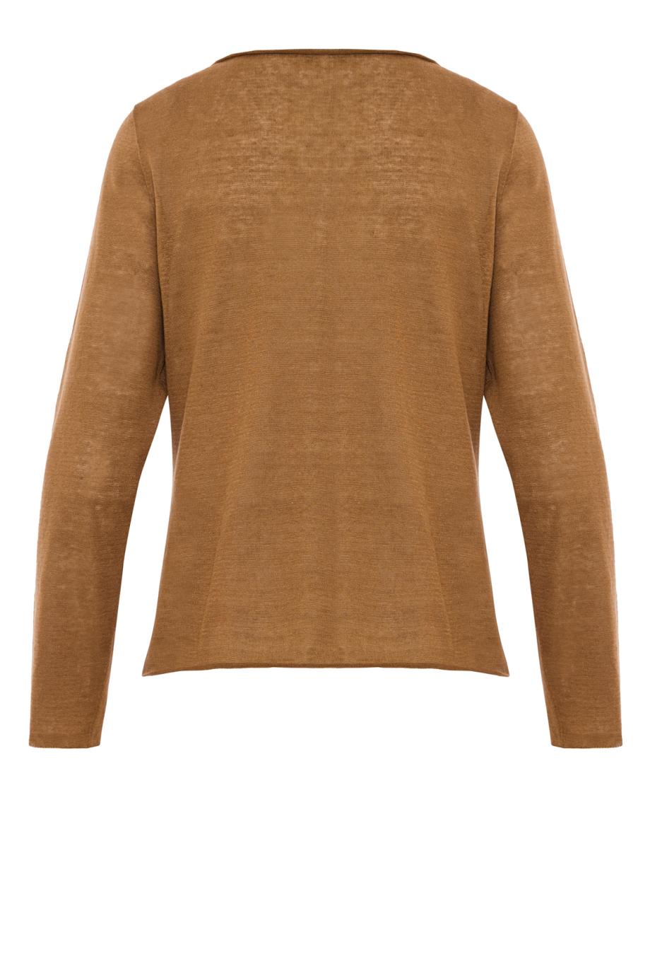 Linen, cashmere and silk sweater in bronze 