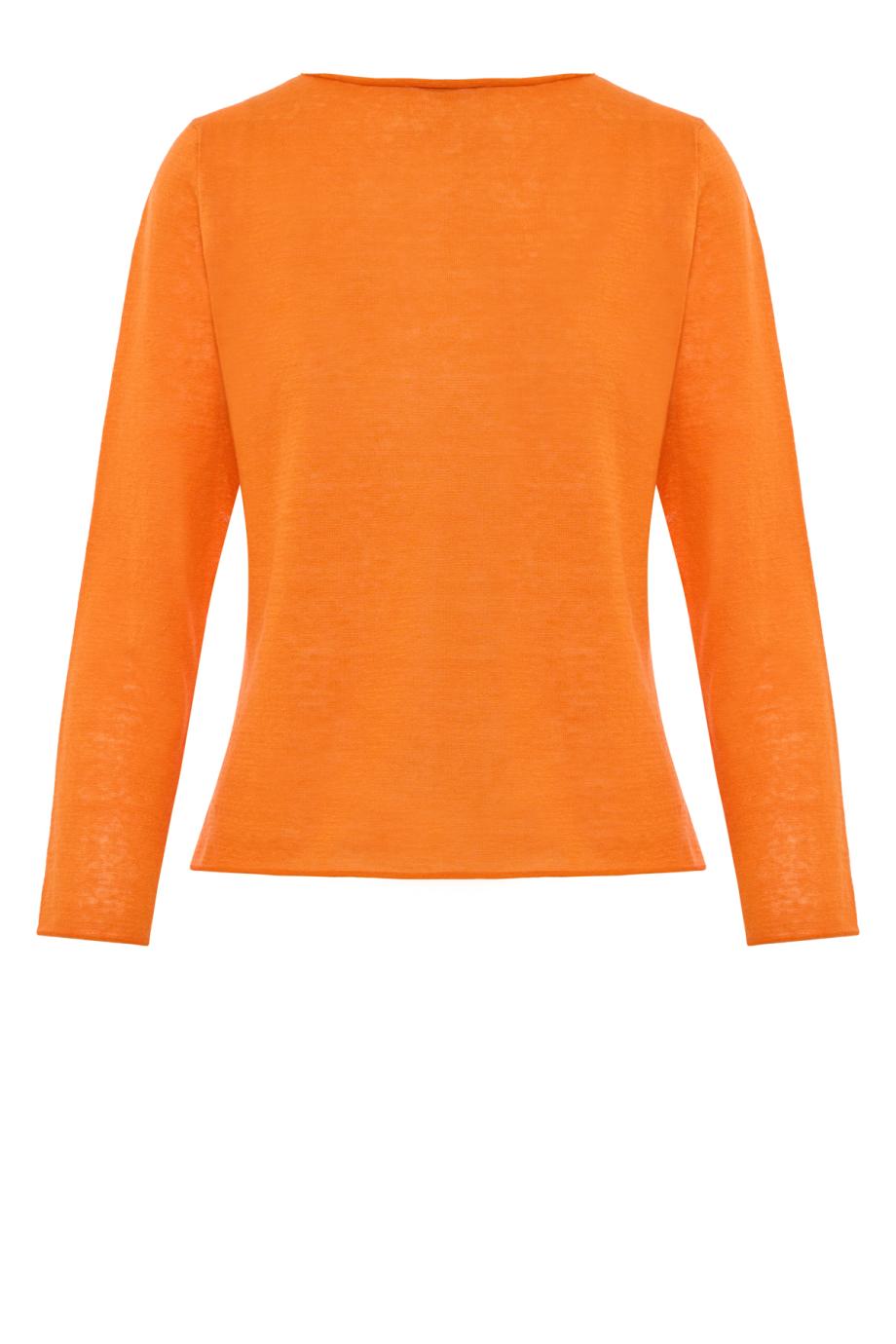 Linen, cashmere and silk sweater in OJ