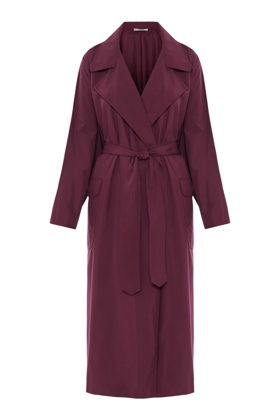 Oversized voile trench coat in iris 