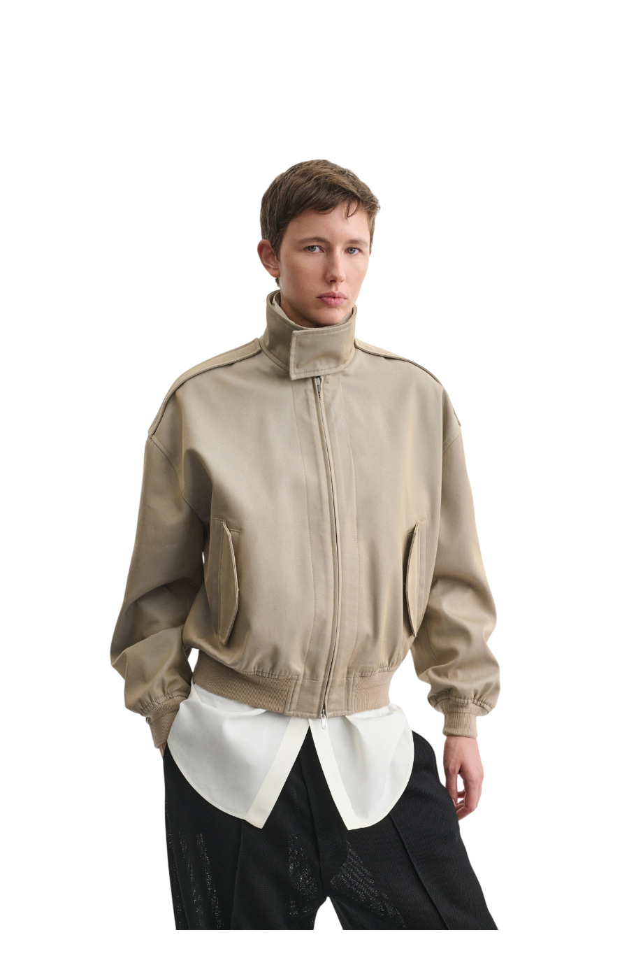 Harrington cotton jacket in desert