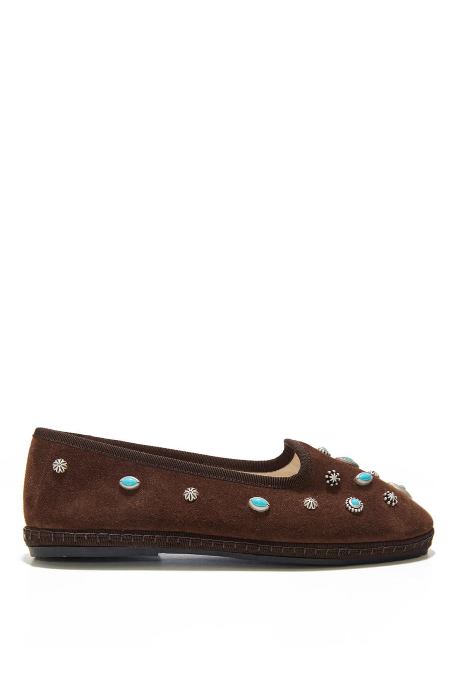  Friulan slippers suede in cacao
