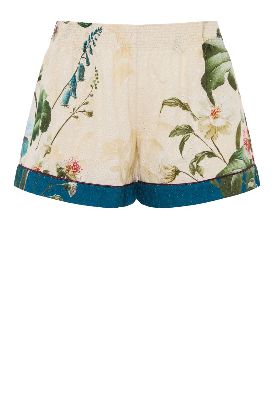 Toante 905 printed cotton shorts in wild floral