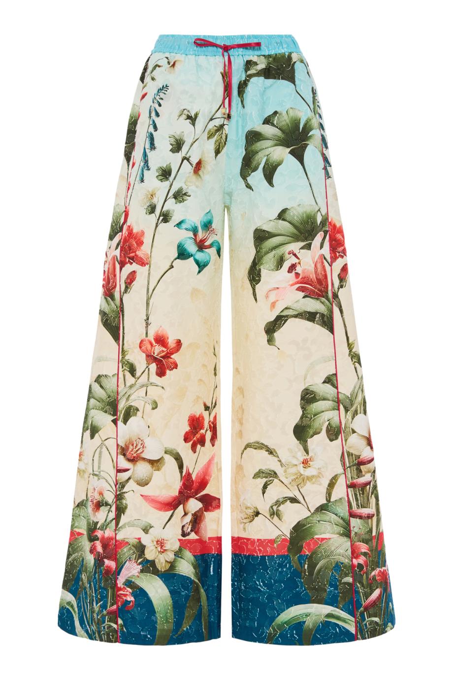 Apate 894 printed cotton pajama pants in wild flower