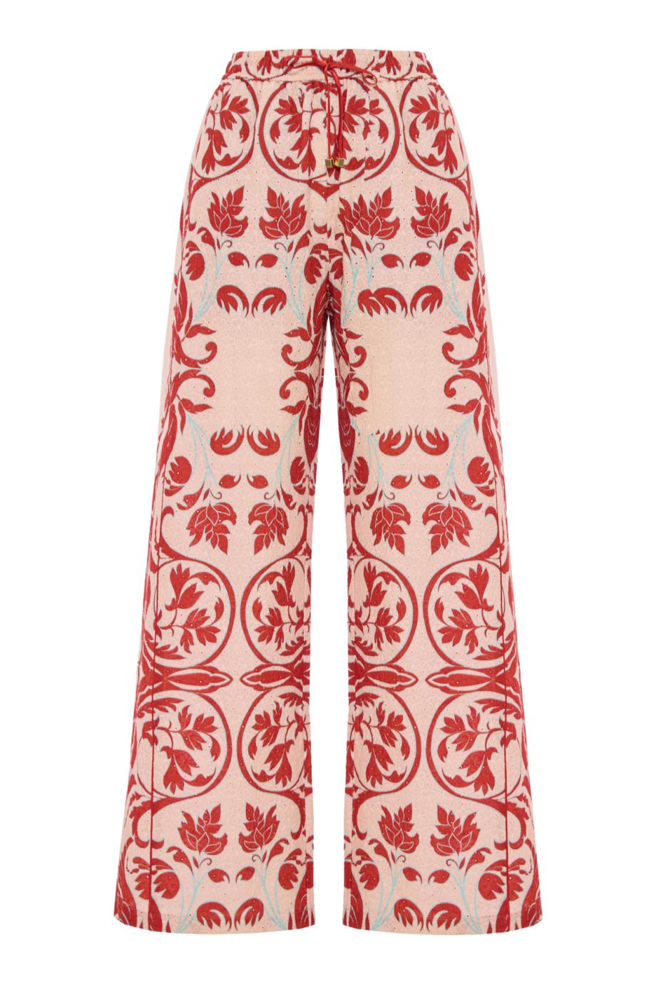 Apate 906 printed cotton pajama pants in red barque