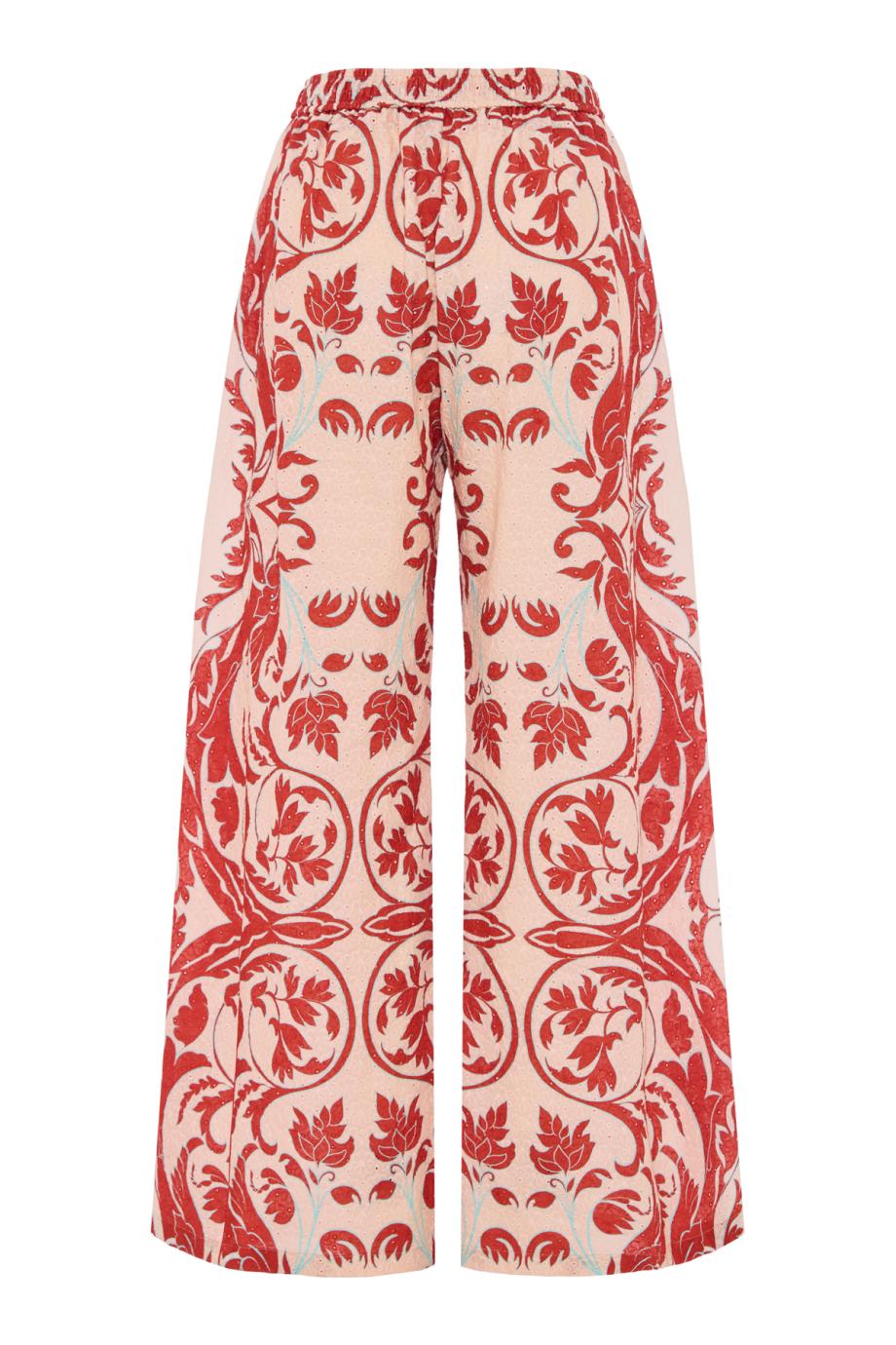 Apate 906 printed cotton pajama pants in red barque
