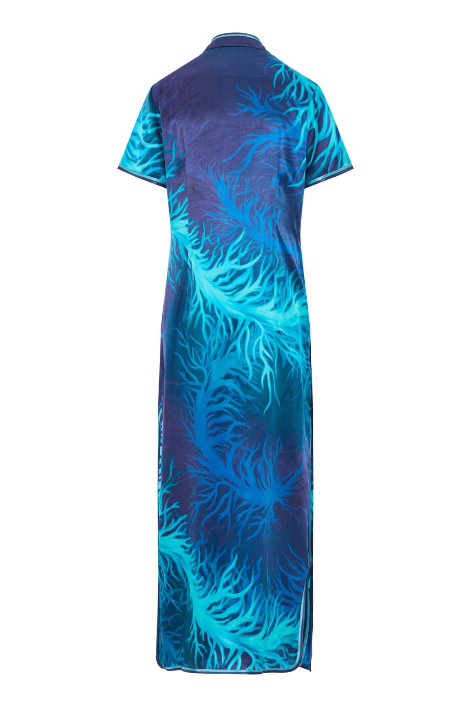Eutenea printed silk-blend maxi dress in blue corals