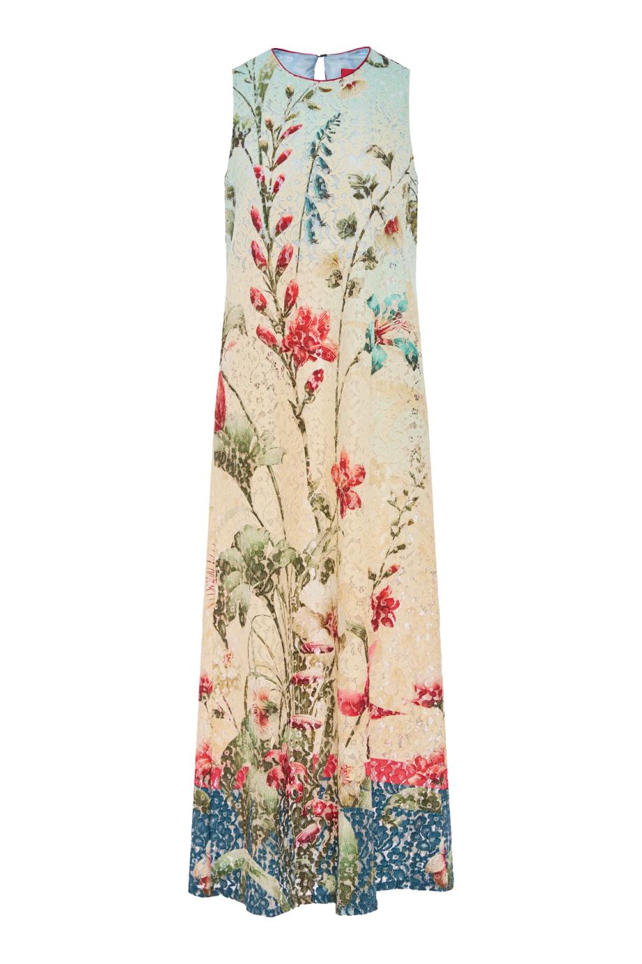 Megera printed cotton maxi dress in wild floral