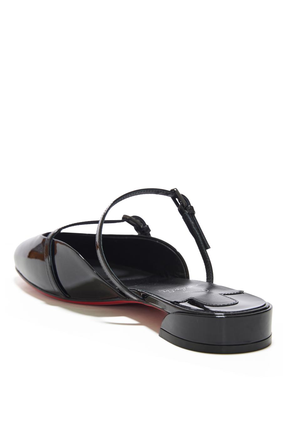 Jane Nina patent-leather flats in black