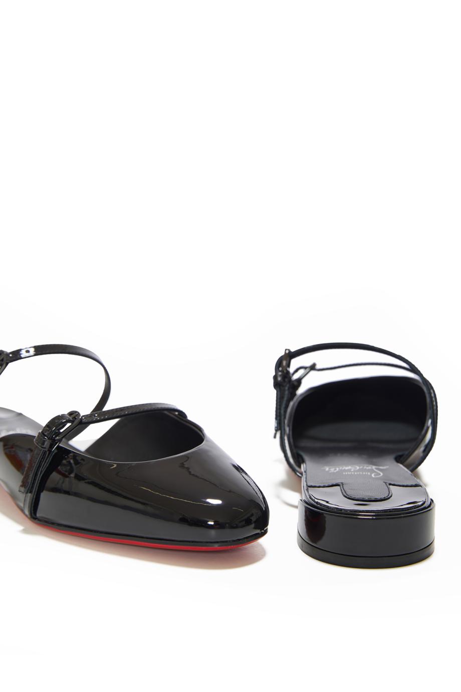 Jane Nina patent-leather flats in black