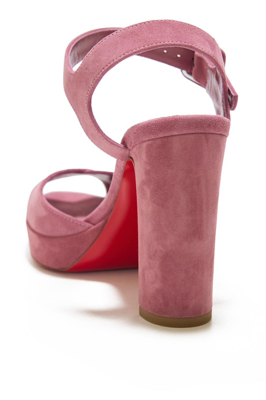 Cora 100 suede platform sandals in palacy