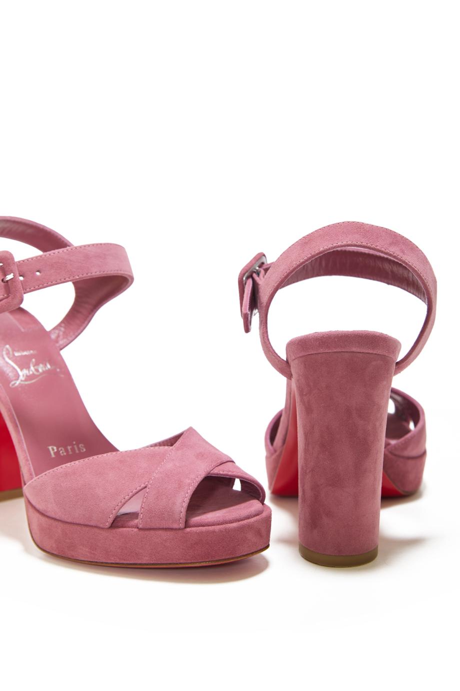 Cora 100 suede platform sandals in palacy