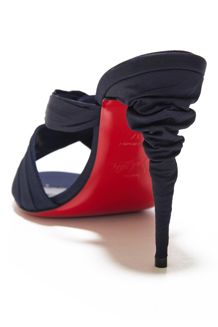 Affubula 100 taffeta mules in navy