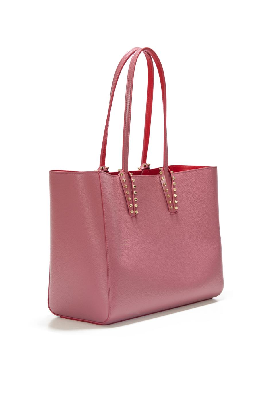 Cabata small leather tote in cuoio
