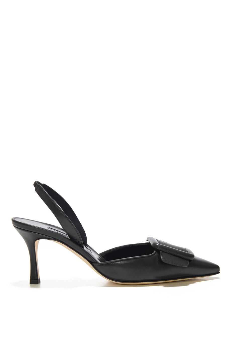 Maysli Gala leather 70 slingback pumps in black