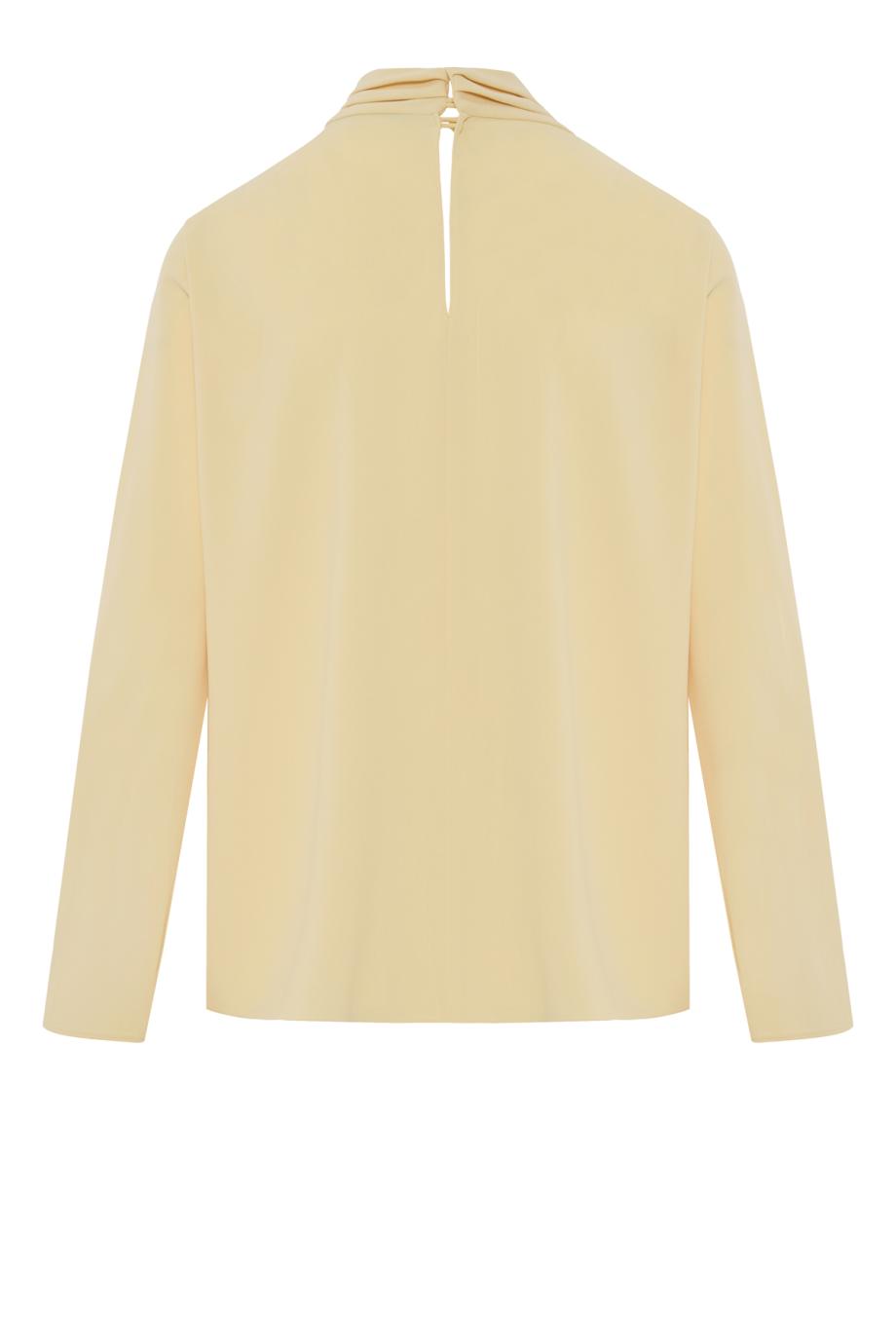 Edward crepe top in pale yellow 
