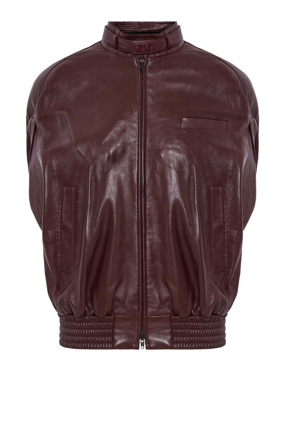 Cape leather bomber jacket in oxblood
