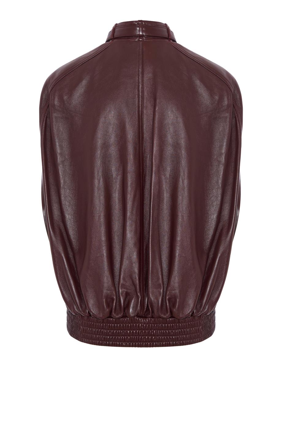 Cape leather bomber jacket in oxblood